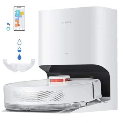 Imagen de Xiaomi Robot Vacuum X10 Aspirador y fregasuelos con Sistema Inteligente de navegación láser (LDS), succión 4000 Pa, Base autovaciado, 5200 mAh, Blanco