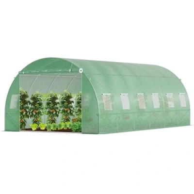 Imagen de VOUNOT Invernaderos Jardin, Tunel Invernadero Huerto prar Plantas, Ubo de Acero y Plastico, Impermeable, 3 x 6 2 m, Verde