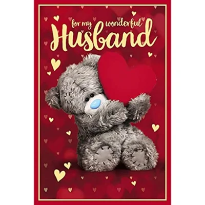 Imagen de Me To You Tarjeta de feliz cumpleaños para mi marido maravilloso, mezclada, tamaño: 6 x 9, ALM93046