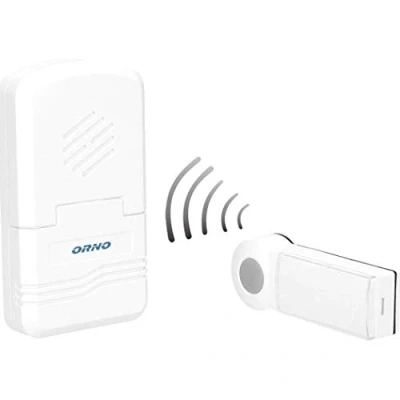 Imagen de ORNO KH 122 Disco Timbre Inalámbrico Exterior Impermeable Funciona con batería Control de Volumen y Alcance 80m.