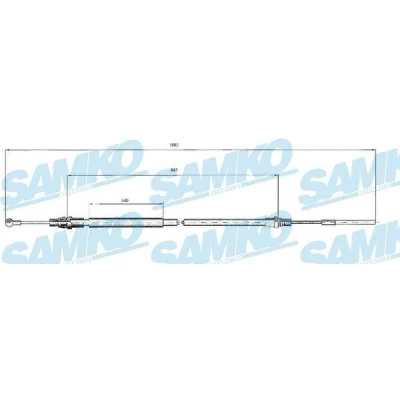 Imagen de LPR C0214B Cable de Freno Mano 1068/840 Discos PEUGEOT: 807