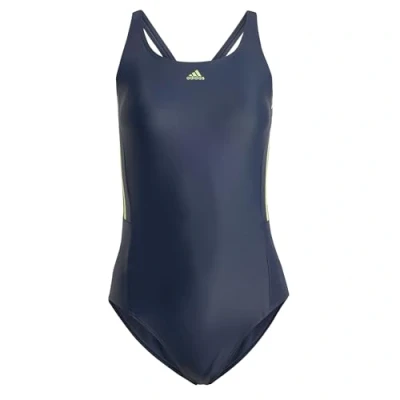 Imagen de adidas Mid 3 Stripes Swimsuit Guardia de erupción, Mujer, Multicolor (Legend Ink/Pulse Lime), 26