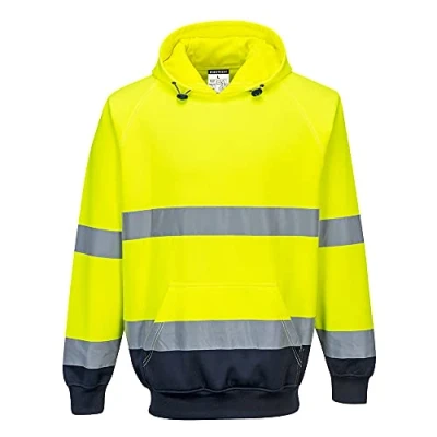 Imagen de Portwest Sudadera Bicolor Con Capucha, Tamaño: S, Color: Amarillo/Marino, B316YNRS
