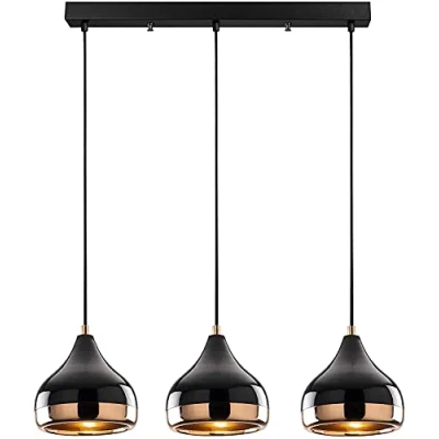 Imagen de Opviq Lámpara colgante Yildo 6877 3 luces lineal negro/cobre