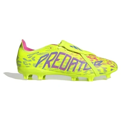 Imagen de adidas Performance Predator League FOLD OVER Tongue Botas de fútbol con tacos, Hombre, Talla: 47 1/3, Lucid lemon/blue fusion/lucid pink Zapatos