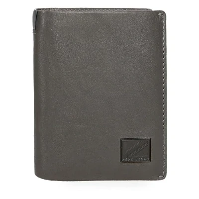 Imagen de Pepe Jeans Marshal Cartera Vertical con Monedero Gris 8,5x10,5x1 cms Piel