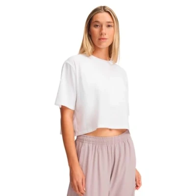 Imagen de Under Armour Rival Camiseta básica, Mujer, Talla: Large, White/black