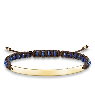 Imagen de Thomas Sabo Love Bridge, Mujer, pulsera oro, Plata de ley 925; baño oro amarillo 18 quilates, Nailon, LBA0056 892 32