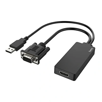 Imagen de Adaptador Hama 00200342, VGA+USB Plug HDMI™ Socket, Full HD 1080p, Negro