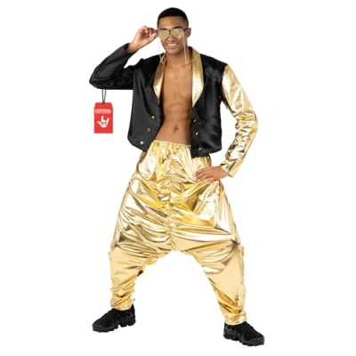 Imagen de Morph Disfraz Rapero Hombre, Adulto, Años 80 Hip Hop Carnaval Hombre Talla L