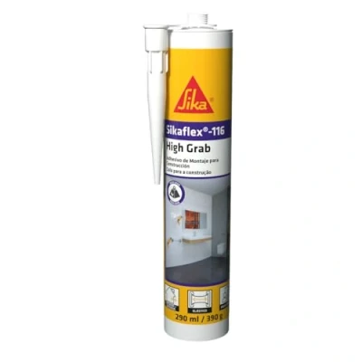 Imagen de SIKA Adhesivo de alto agarre Sikaflex 116 High Grab blanco Para materiales construcción Interior y exterior objetos pesados 290 ml