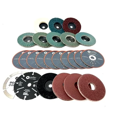 Imagen de Wellerwerkzeuge I XXL Set de accesorios 76 x 10 mm, apto para amoladora angular con batería pequeña, por ejemplo, Bosch GWS 12 V 10,8 discos corte
