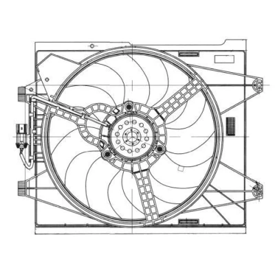 Imagen de NRF 47655 Ventilador de radiador 405 12 200 con bastidor (armazón) FIAT: 500 Hatchback, C Cabrio