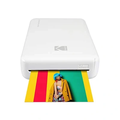 Imagen de Kodak Impresora fotográfica mini 2 HD, instantánea, inalámbrica y portátil, con tecnología de impresión patentada 4Pass, compatible iOS Android, blanco