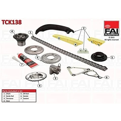 Imagen de FAI AutoParts TCK138 Juego de Cadena distribución con juntas, ruedas dentadas Símplex, rodillos FORD: Transit Mk6 Furgón