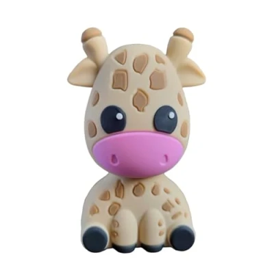 Imagen de Ulticool Memoria USB C Jirafa de 128 GB Pretty Sweet Cute datos Flash Pen Drive Diseño original único Stick Beige Rosa
