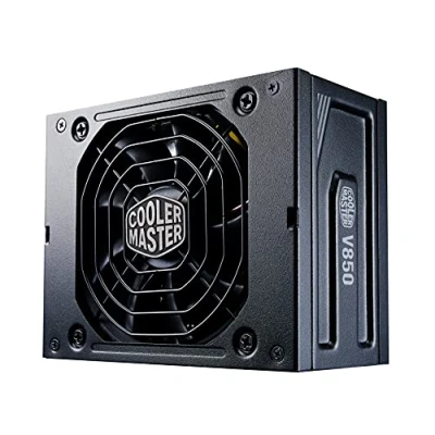 Imagen de Cooler Master V850 SFX Gold,Fuente de Alimentación 850W 80 PLUS Fully Modular,PSU SFF/mini ITX, Ventilador Silencioso FDB 92mm, Modo Semi Fanless,Soporte SFX/ATX,Plug UE, 1 Unidad
