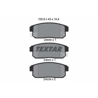 Imagen de TEXTAR 2404001 Juego de pastillas freno con avisador acústico desgaste NISSAN: Primera Berlina, Maxima V QX SUZUKI: Ignis 2, I