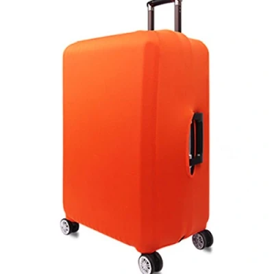 Imagen de YianBestja Monocromático Elástico Funda Protectora de Maleta Cubierta Equipaje Viaje Cabe 18 32 Pulgadas (Orange, S)