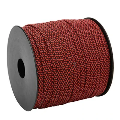 Imagen de Cuerda Tipo Camping, Paracord 50M 4MM para Multitud de usos(Rojo Negro)