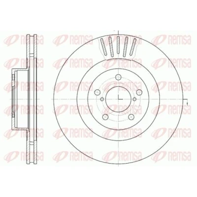 Imagen de REMSA 6816.10 Disco de freno Eje delantero 294, 294 24 5 ventilado SUBARU: Impreza II Berlina, Legacy 5, I TOYOTA: GT86 Coupé