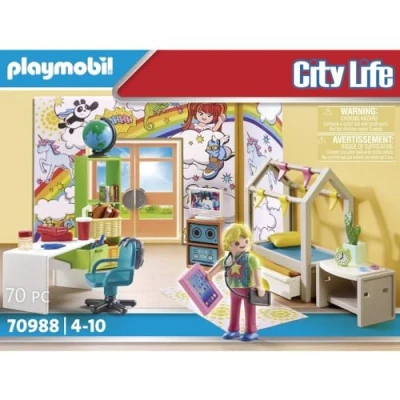 Imagen de PLAYMOBIL City Life 70988 Habitación para Adolescentes, Juguetes Niños a Partir de 4 Años
