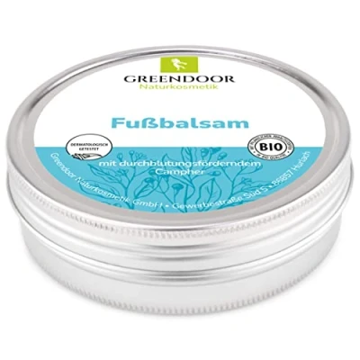 Imagen de GREENDOOR bálsamo para pies con manteca de cacao BIO, crema y ungüento pies, 4 veces el rendimiento una crema, cosmética natural,