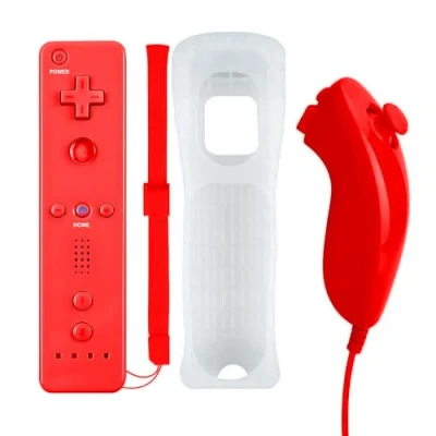 Imagen de QUMOX Mando a Distancia y Joystick Nunchuck Rosa compatibles con Wii/Wii u