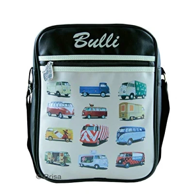 Imagen de BRISA VW Collection Volkswagen Bolsa de hombro estilo retro y vintage T1 Camper Bus (Camper Parade/Negro)