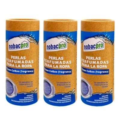 Imagen de NobacPro Perlas Perfumadas para la Ropa 90 Lavados Fragancia de Larga Duración Sin Químicos Dañinos Ideal Pieles Sensibles y Todo Tipo Tejidos
