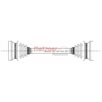 Imagen de METZGER 7210026 Árbol de transmisión Eje trasero izquierda, trasero, derecha 540 VOLKSWAGEN: TRANSPORTER 3 Kasten, Bus