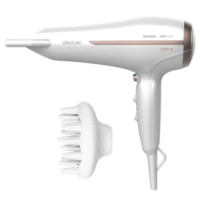 Imagen de Cecotec Bamba IoniCare 5200 Aura Secador de pelo Iónico (2300 W potencia, con ion real y gran caudal, Función aire frío, 2 velocidades 3 temperaturas)