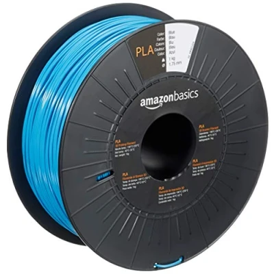 Imagen de Amazon Basics Filamento para impresora 3D, ácido poliláctico (PLA), 1.75 mm, cinta de 1 kg, azul