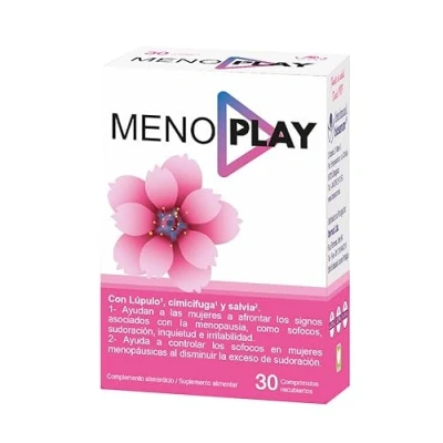 Imagen de Menoplay 30 comprimidos Herbetom Bioserum con Menoduo®, salvia, shatavari, cimicífuga, sauzgatillo, canela y vitaminas Sofocos menopausia
