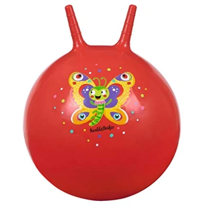 Imagen de moses Rot Mariposa de Escarabajo para Gatear, Bola Rebote niños a Partir 4 años, Juguete Interior y Exterior Sentarse Saltar, Color Red with Butterfly (16129)