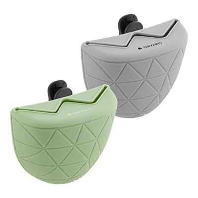 Imagen de Navaris Fundas para golosinas de Perro Set 2X Bolsa Silicona Entrenamiento canino Mascota Estuche recompensas premios Galletas