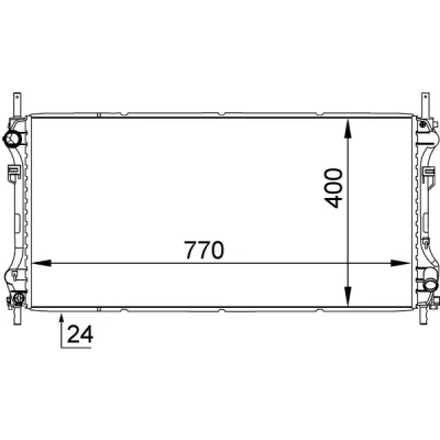 Imagen de MAHLE ORIGINAL CR 1143 000S Radiador, refrigeración del motor para vehículos con/sin climatización 770 421 24 Aletas soldadas