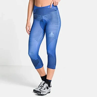 Imagen de Odlo Zeroweight Mallas 3/4 para Mujer, Color Azul Marino, Talla XS