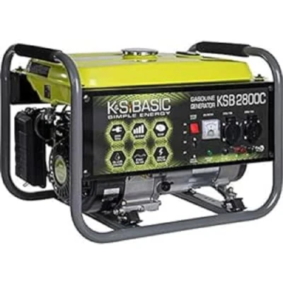 Imagen de generador de gasolina KSB 2800C, motor 4 velocidades 6,5 CV, alternador Kupfer, regulador encendido automático (AVR), 2800 vatios, 16 A, 230 V