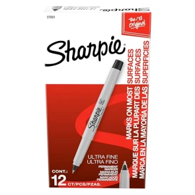 Imagen de Permanent Marker, Ultra Fine, Black Ink, Sold as 1 Dozen