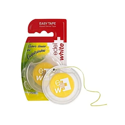 Imagen de Edel+white Easy Tape Hilo Dental Caipirinha 70 m I Floss con sabor a menta y caipirina Limpiador interdental para una higiene bucal profunda