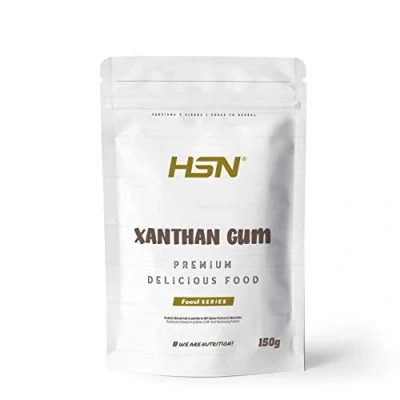 Imagen de Goma Xantana de HSN 150 g Espesante Alimenticio en Polvo Ideal para Recetas Fitness Fibra Soluble dar Espesidad No GMO, Vegano, Sin Gluten ni Lactosa…