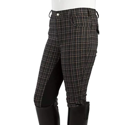 Imagen de PFIFF Anna Riding Pantalones de hípica para Mujer, tamaño 146 UK, Color Negro/marrón