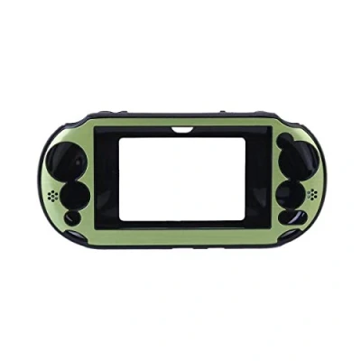 Imagen de OSTENT Funda protectora de piel aluminio metalizada colorida compatible con Sony PS Vita PSV PCH 2000 Color verde