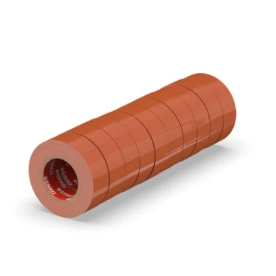 Imagen de ERKO Cinta aislante 15mm x 10m marrón 10 piezas, adhesiva para instalaciones eléctricas PVC, aislar y reparar cables eléctricos, extrafuerte, agrupar