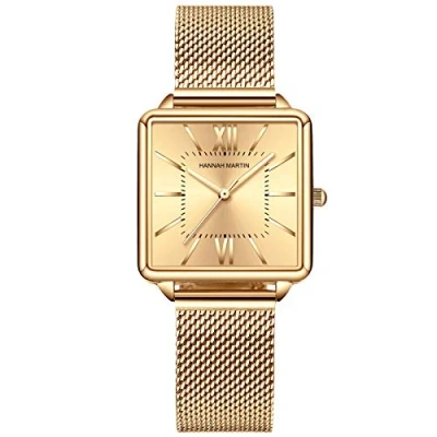 Imagen de RORIOS Relojes Mujer Cuarzo Analogico con Banda de Malla Acero Inoxidable Impermeable Elegante Moda Vestir Pulsera