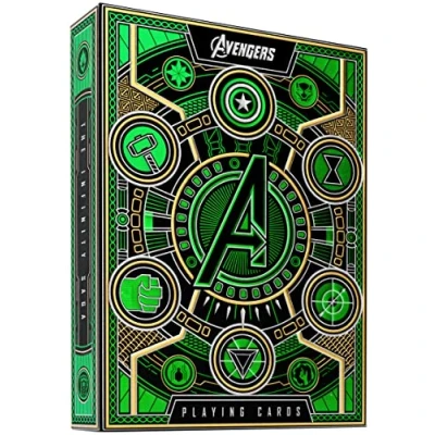 Imagen de theory11 Avengers Green Edition Premium Juego de cartas Marvel Studios The Infinity Saga