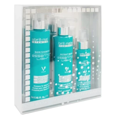 Imagen de abril et nature Set de Cuidado Capilar Efecto Volumen Essential Light para Cabellos Finos, Delicados y/o Cubiertos Pack Champú, Mascarilla y Sérum el pelo Oxigena Rejuvenece 550 ml