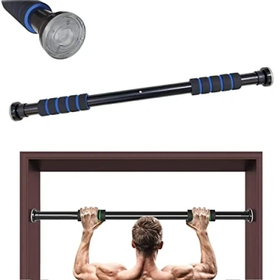 Imagen de FFitnes FFitness Sbarra 2 Way Barra de dominadas para Puerta, Unisex Adulto, Negro y Gris, Talla Única