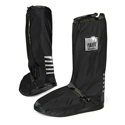 Imagen de PERLETTI Cubre Zapatos Impermeable Lluvia Hombre Mujer Cubrezapatos Protector de Zapatillas Impermeables Negro Calzado Cubrebotas Nieve PVC Anti Barro Reutilizables (S 36/39, Camuflaje)